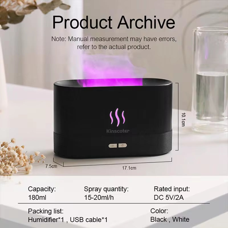 Flame Aroma Diffuser Pro 180Ml — Customizable Flame Colors