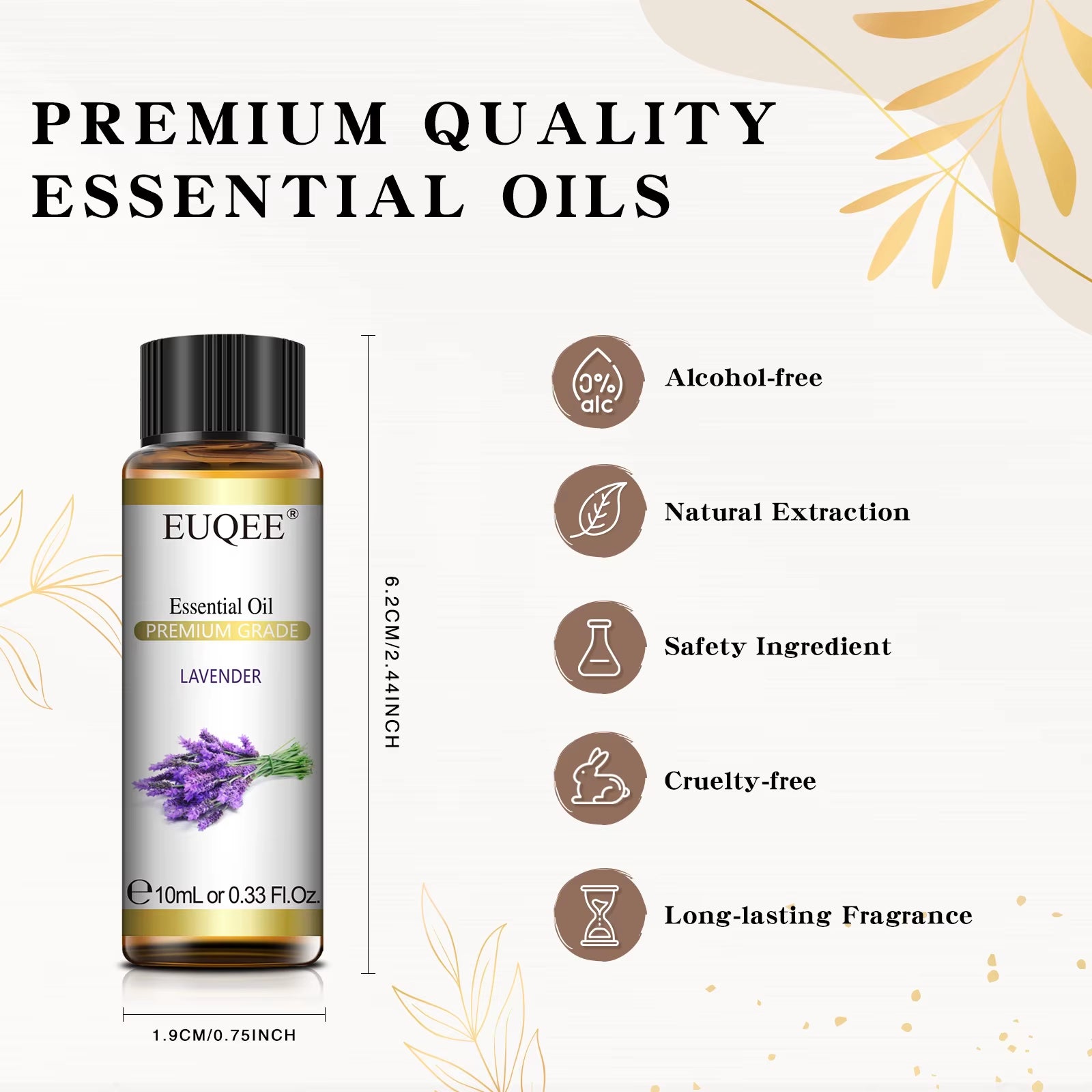 Pure Essential Oil 10Ml — Diffuser Refill, Multiple Scents
